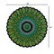 Homeroots 3 ft. Round Green Peacock Feather Area Rug 396246 - alternate 3